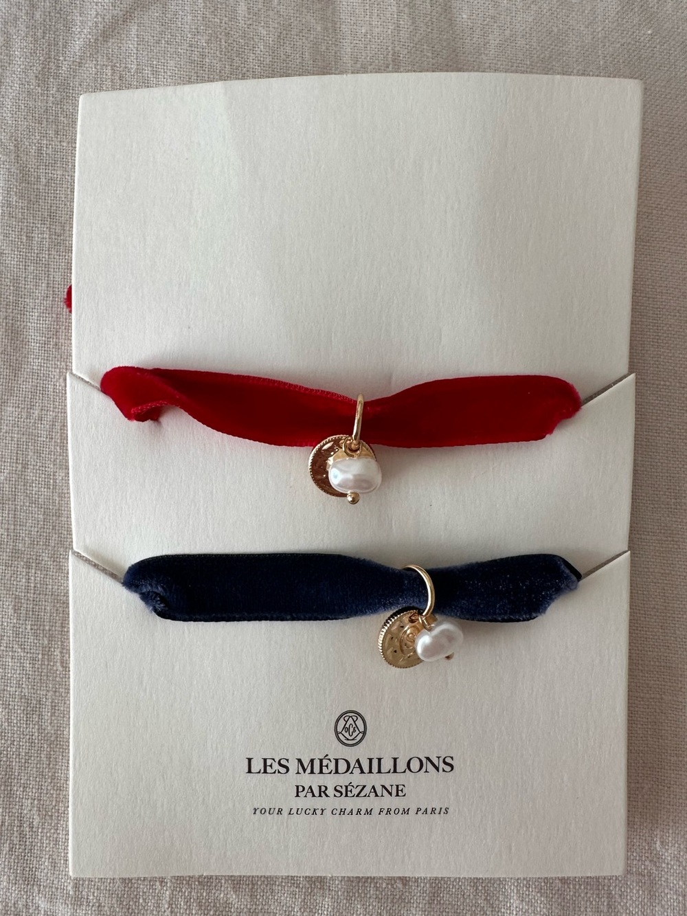 Sezane Red & Blue Medallion Bracelets
